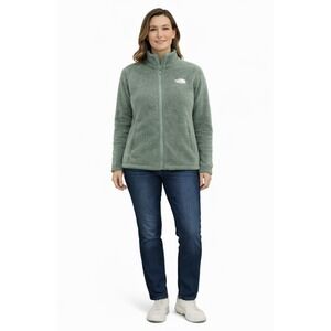 THE NORTH FACE Women's Full-Zip Fleece Jacket – Green – Size‎ L
